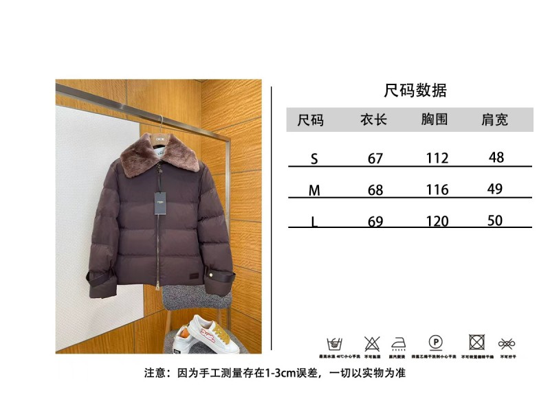 Fendi Fur Collar Ski Jacket Down Jacket 2 9