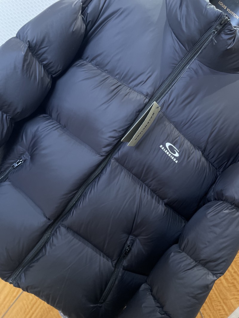 Balenciaga Embroidered Stand Collar Down Jacket 2 3
