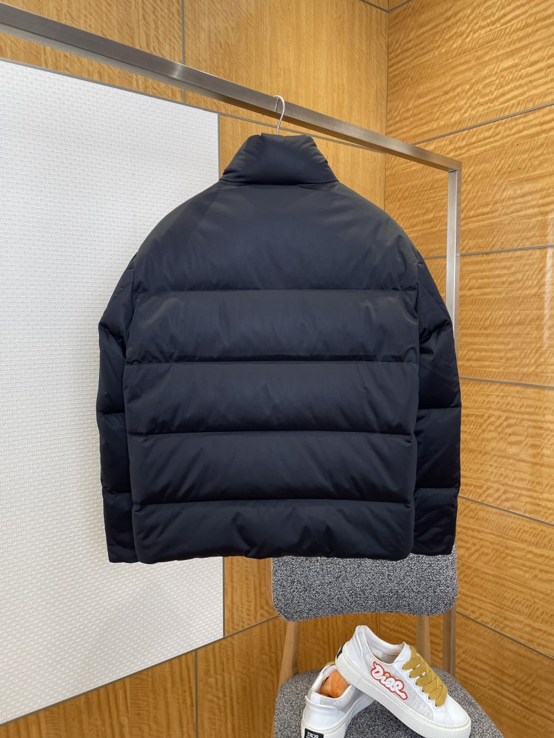 Prada Enameled Triangle Logo Stand Collar Down Jacket 1
