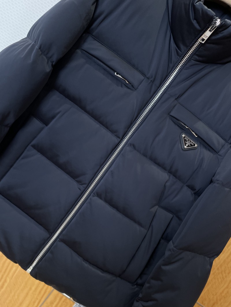 Prada Enameled Triangle Logo Stand Collar Down Jacket 3