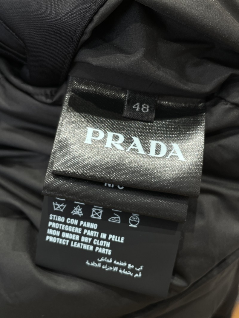 Prada Enameled Triangle Logo Stand Collar Down Jacket 8