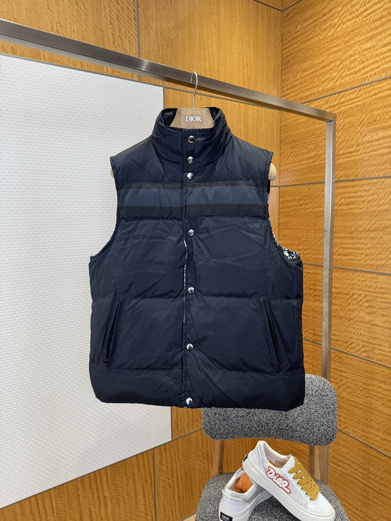 Dior Double-Faced Jacquard Stand Collar Down Vest 2