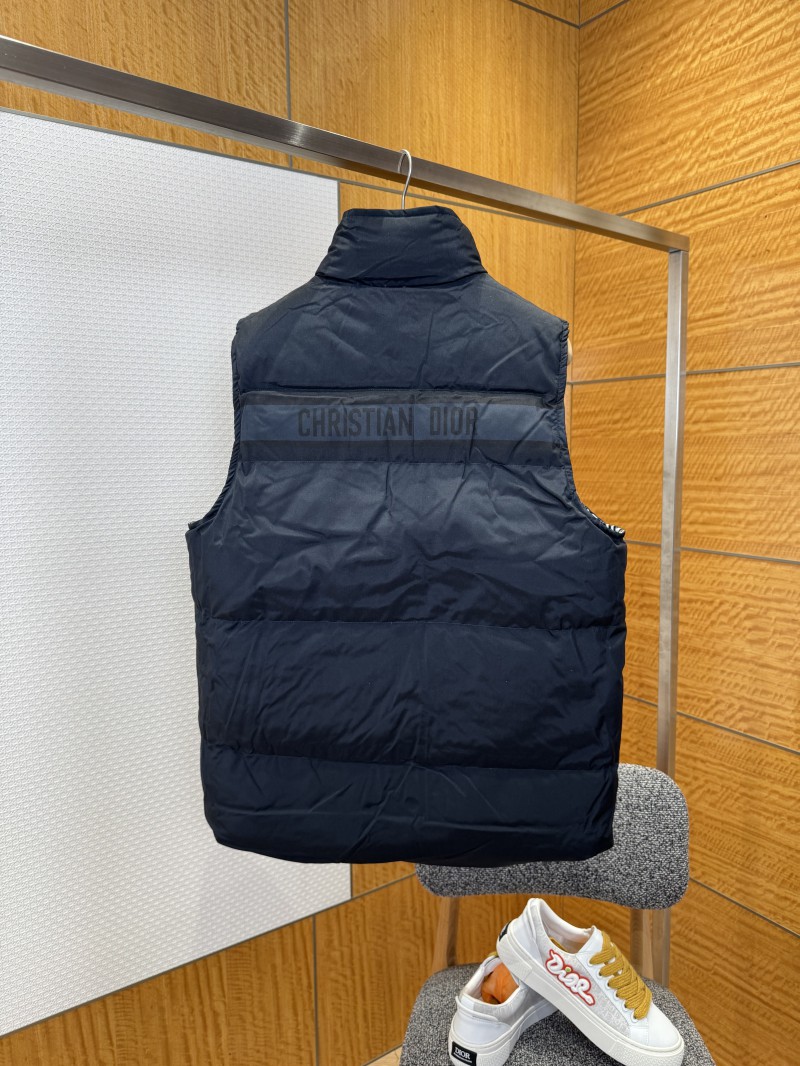 Dior Double-Faced Jacquard Stand Collar Down Vest 3