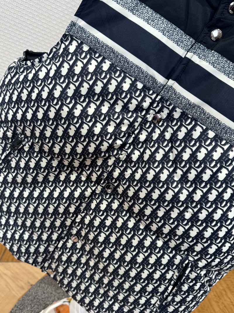 Dior Double-Faced Jacquard Stand Collar Down Vest 5