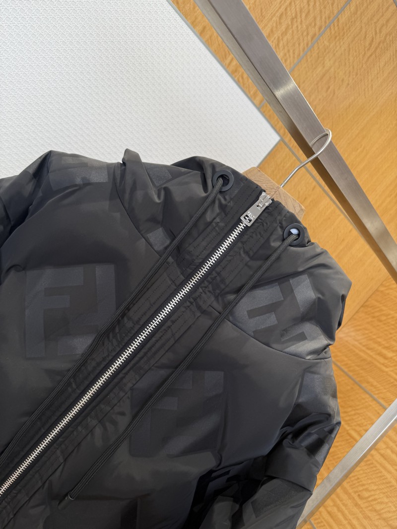 Fendi Embossed Logo Hooded Down Jacket 2