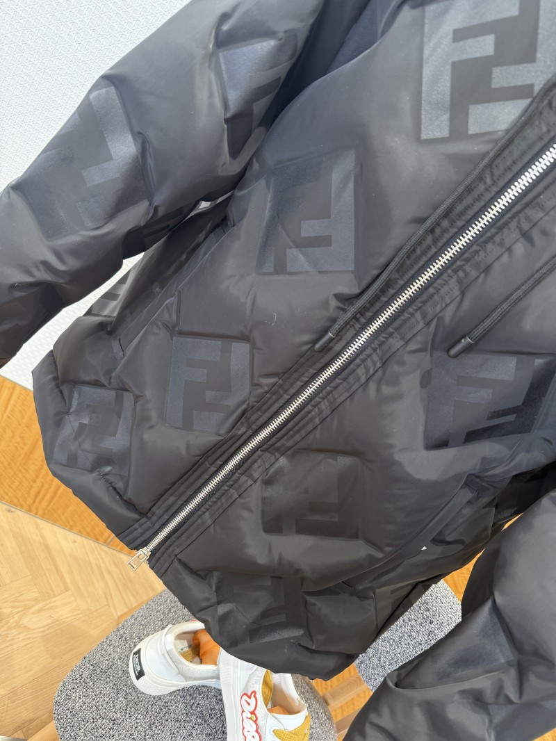 Fendi Embossed Logo Hooded Down Jacket 3