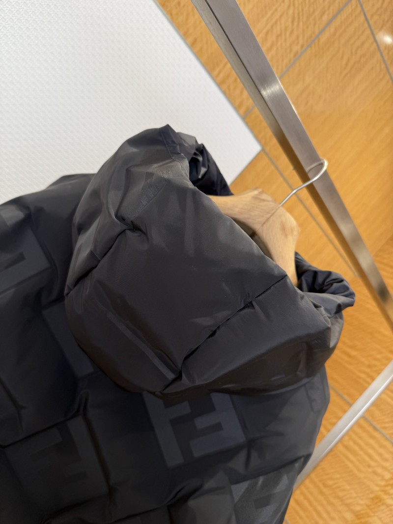 Fendi Embossed Logo Hooded Down Jacket 4