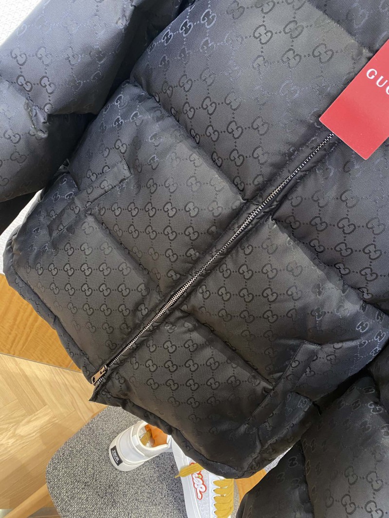 Gucci Solid Color Zipper Hooded Down Jacket 3