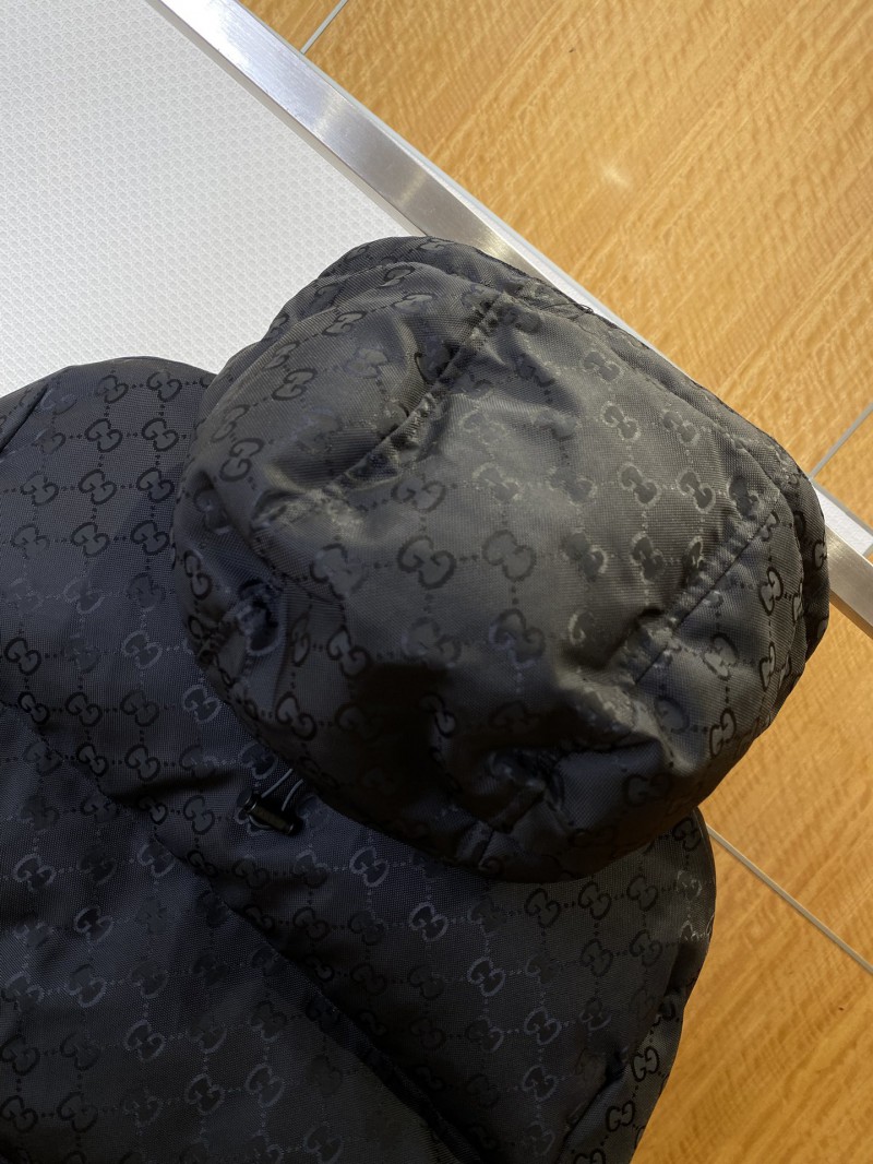 Gucci Solid Color Zipper Hooded Down Jacket 4