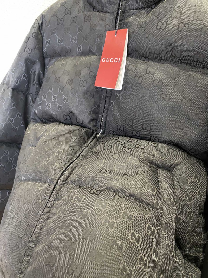 Gucci Solid Color Zipper Hooded Down Jacket 6