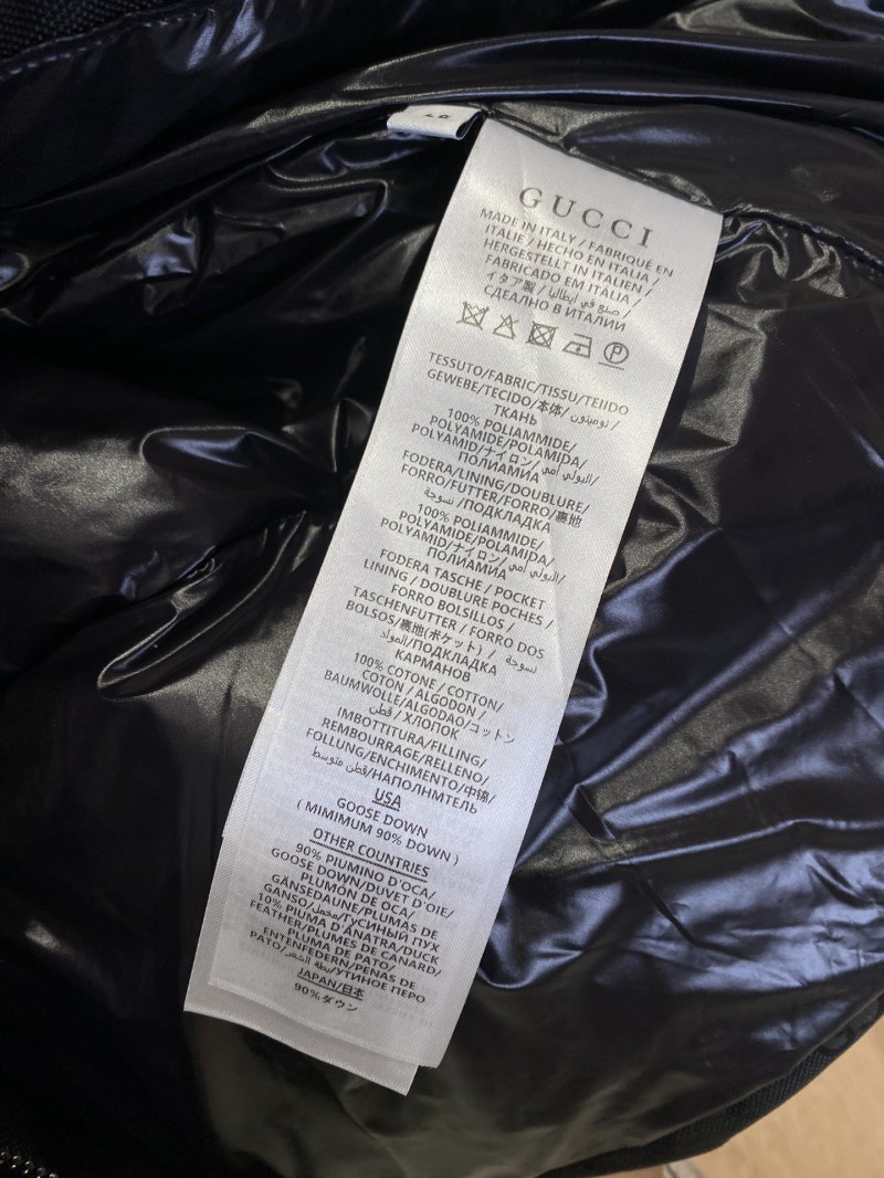 Gucci Solid Color Zipper Hooded Down Jacket 8
