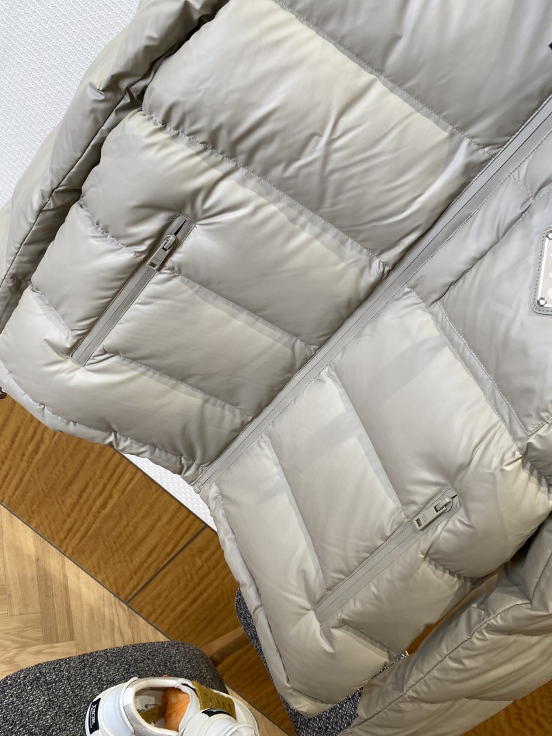 Prada Enameled Triangle Logo Hooded Glossy Down Jacket 1 3