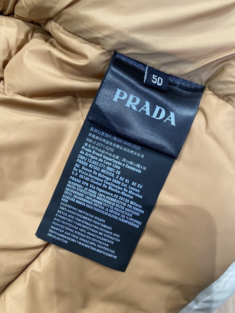 Prada Enameled Triangle Logo Hooded Glossy Down Jacket 1 8