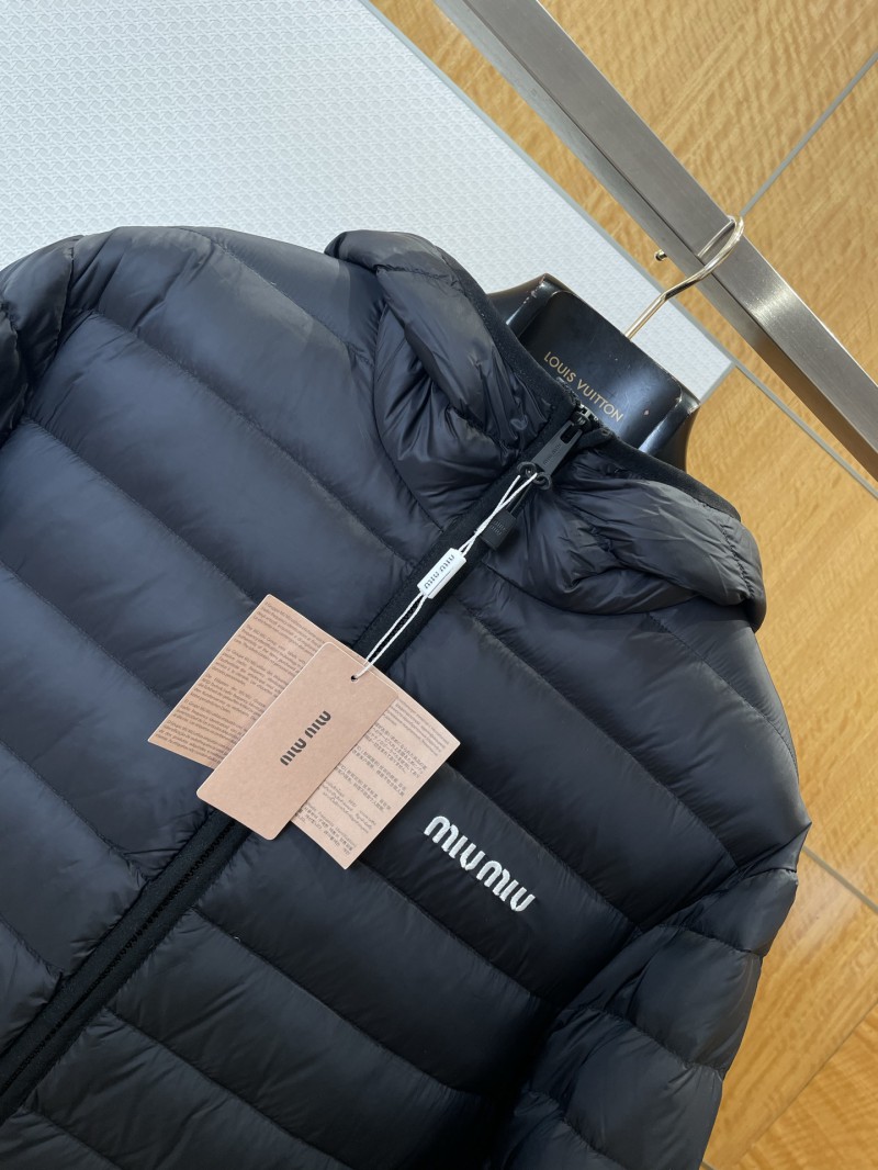 Miu Miu Embroidered Hooded Down Jacket 2 2