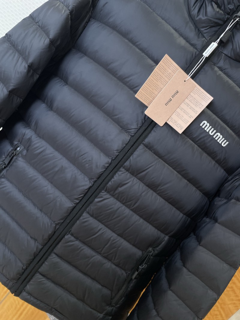 Miu Miu Embroidered Hooded Down Jacket 2 3