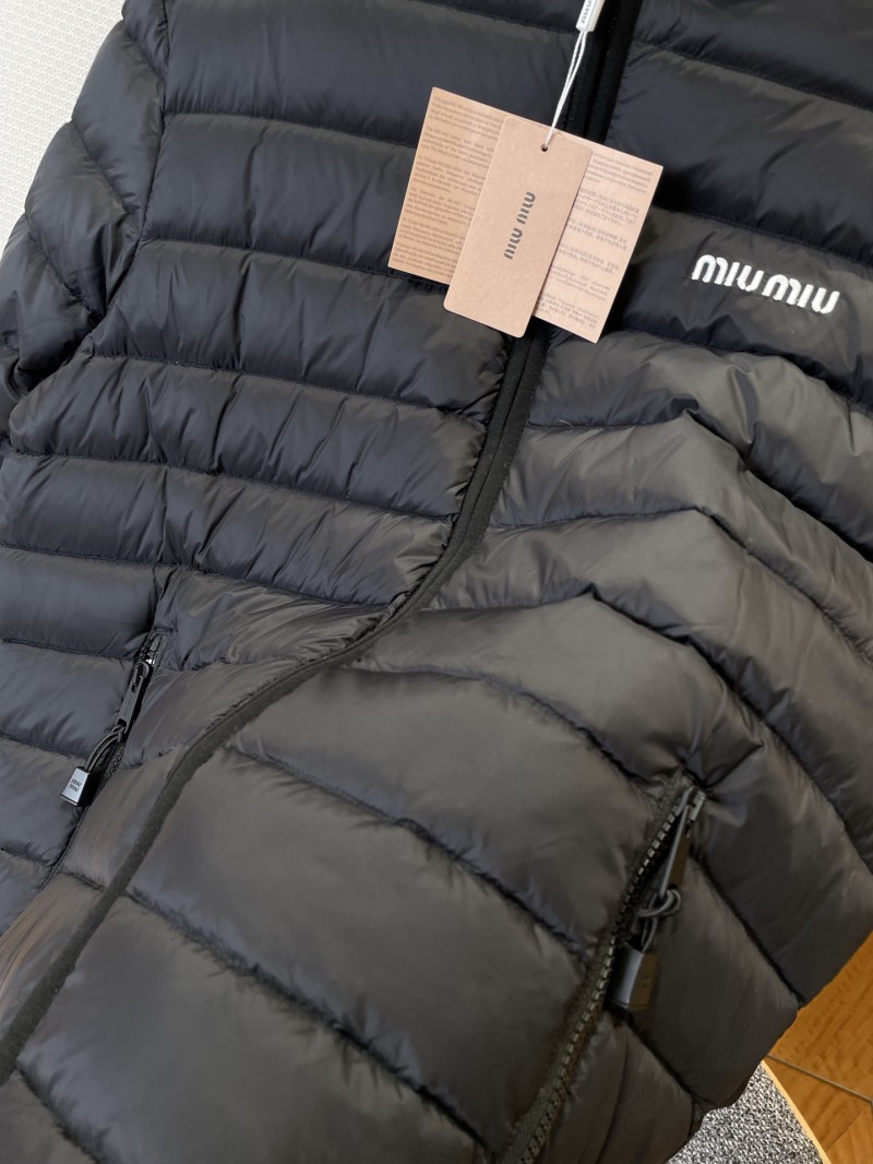 Miu Miu Embroidered Hooded Down Jacket 2 4