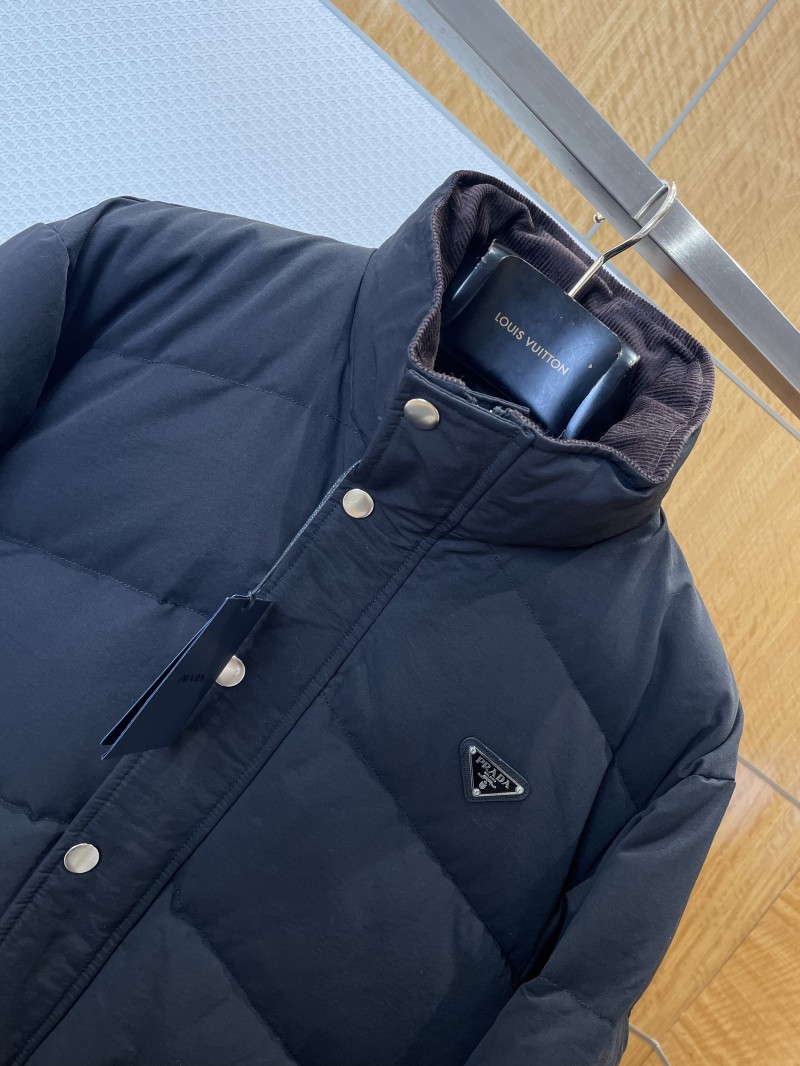 Prada Stand Collar Button-Down Down Jacket 2