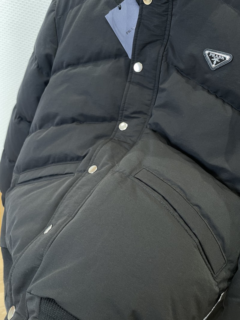 Prada Stand Collar Button-Down Down Jacket 4