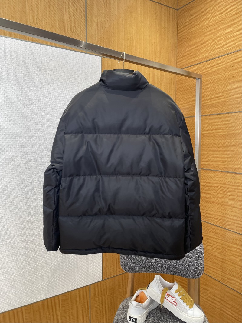Prada Enameled Triangle Logo Stand Collar Down Jacket 1