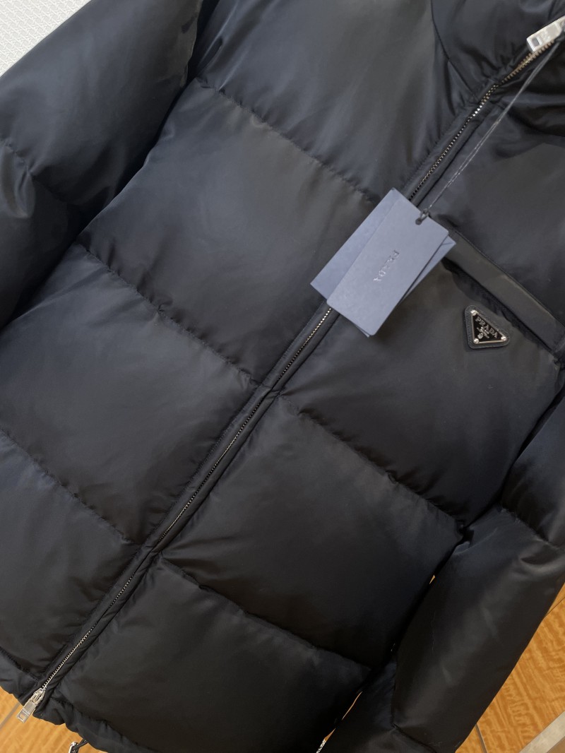 Prada Enameled Triangle Logo Stand Collar Down Jacket 3