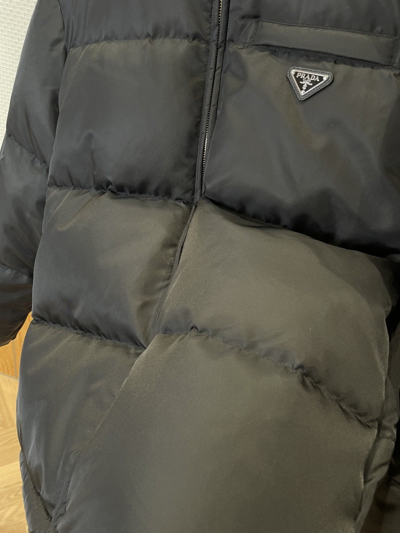 Prada Enameled Triangle Logo Stand Collar Down Jacket 4