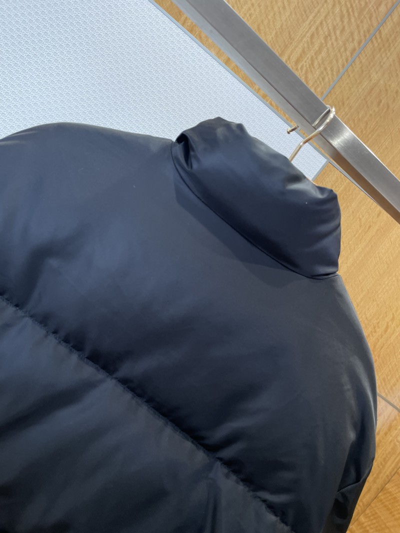 Prada Enameled Triangle Logo Stand Collar Down Jacket 5