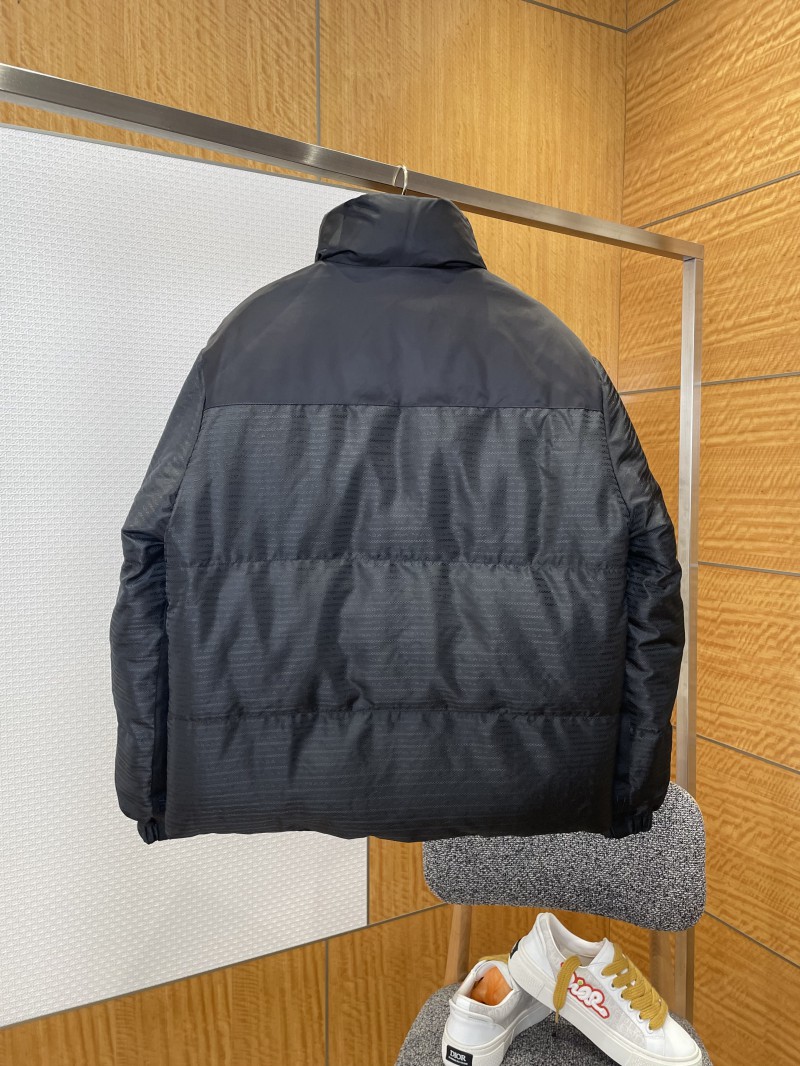 Prada Subtle Jacquard Double-Faced Stand Collar Down Jacket 3