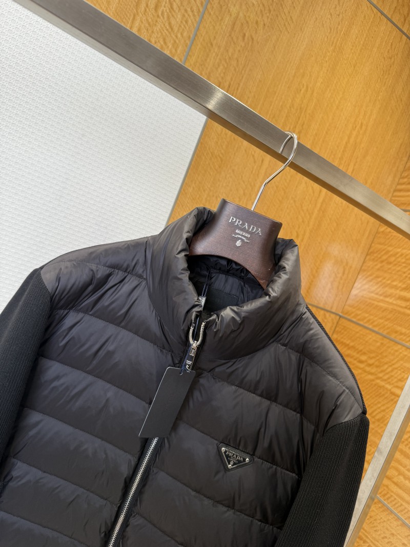 Prada Metal Triangle Patchwork Down Jacket 1 2