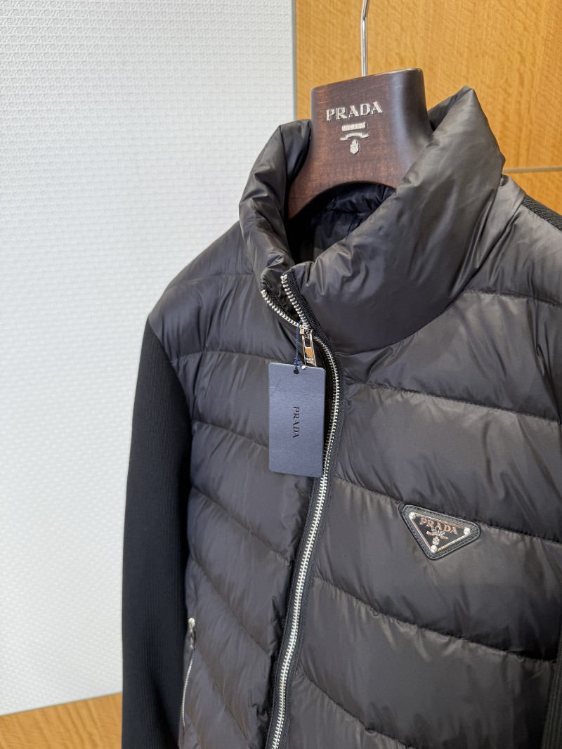 Prada Metal Triangle Patchwork Down Jacket 1 4