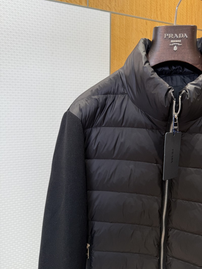 Prada Metal Triangle Patchwork Down Jacket 1 5