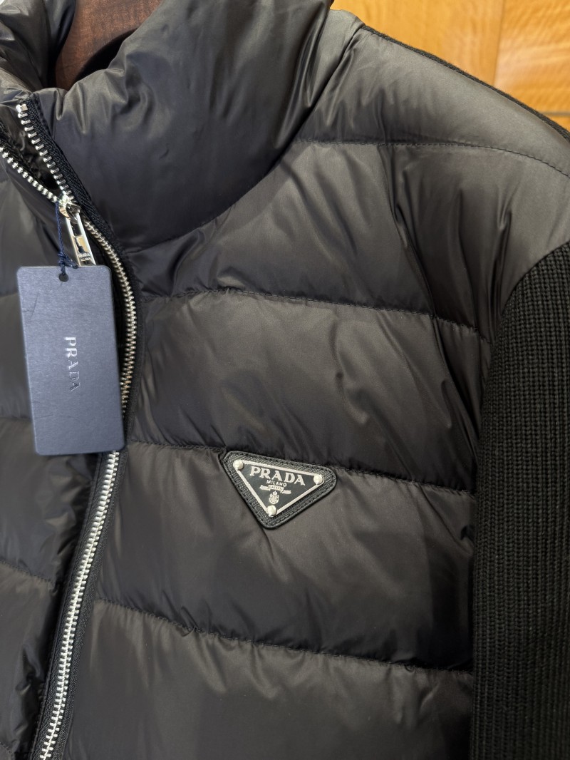 Prada Metal Triangle Patchwork Down Jacket 1 6