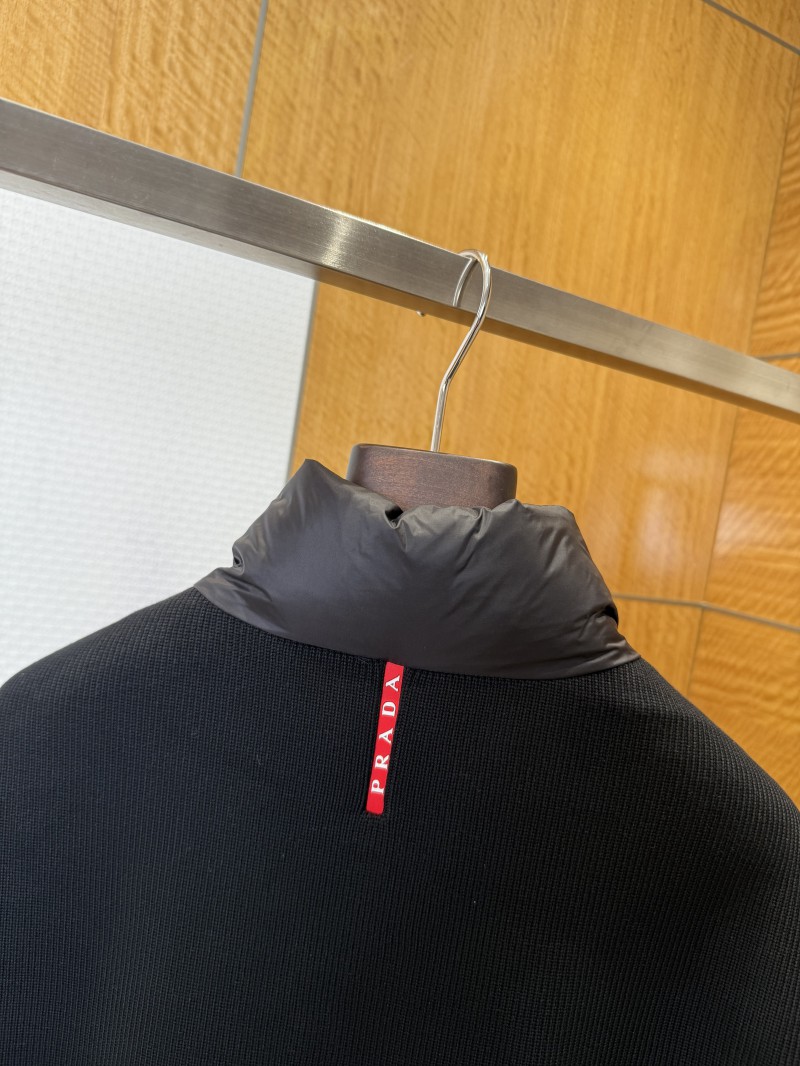 Prada Metal Triangle Patchwork Down Jacket 1 8