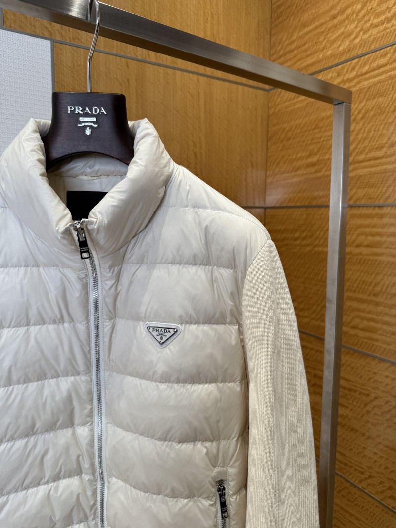 Prada Metal Triangle Patchwork Down Jacket 2 3