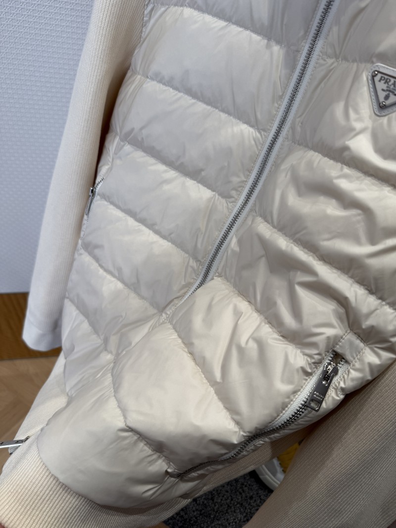 Prada Metal Triangle Patchwork Down Jacket 2 4