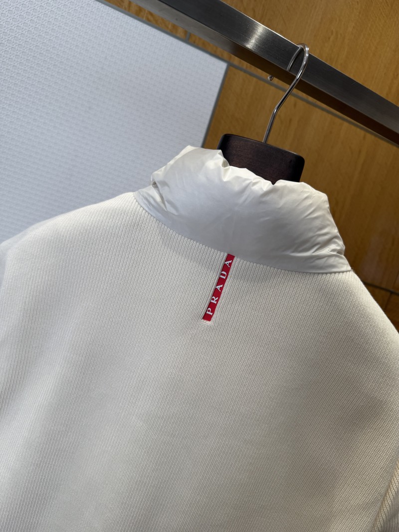 Prada Metal Triangle Patchwork Down Jacket 2 6