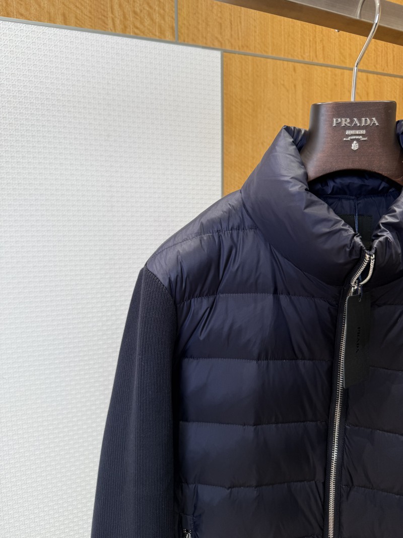 Prada Metal Triangle Patchwork Down Jacket 3 3
