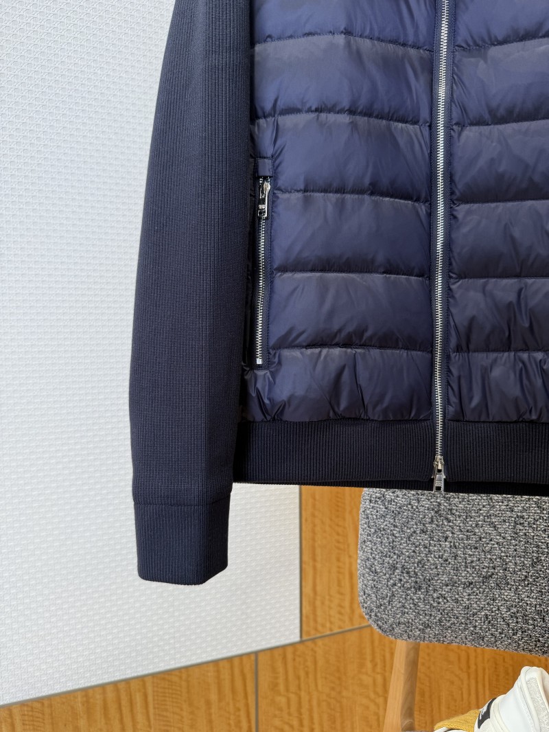 Prada Metal Triangle Patchwork Down Jacket 3 4