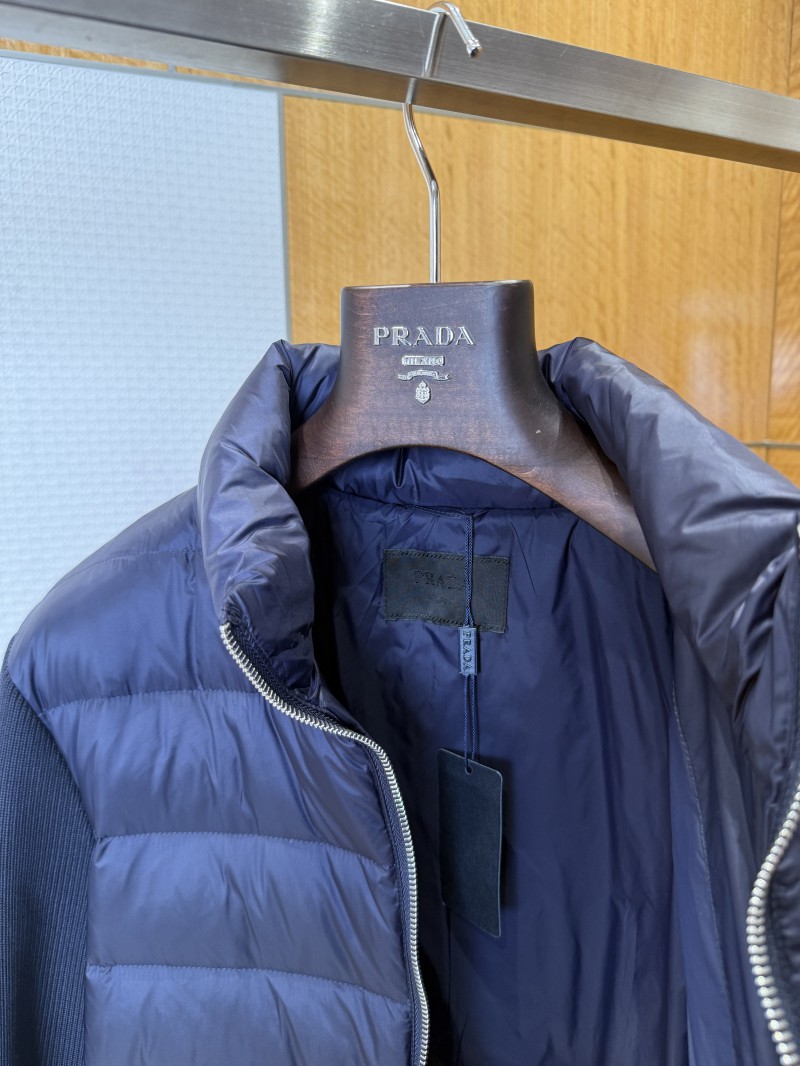 Prada Metal Triangle Patchwork Down Jacket 3 8