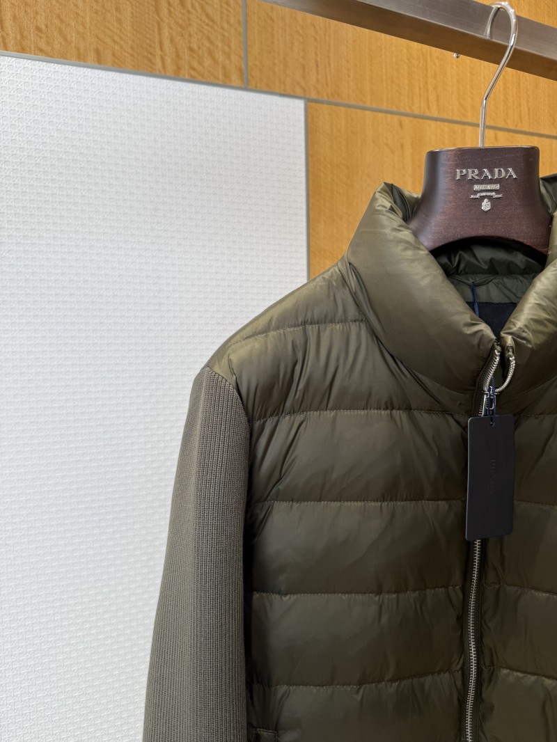 Prada Metal Triangle Patchwork Down Jacket 4 3