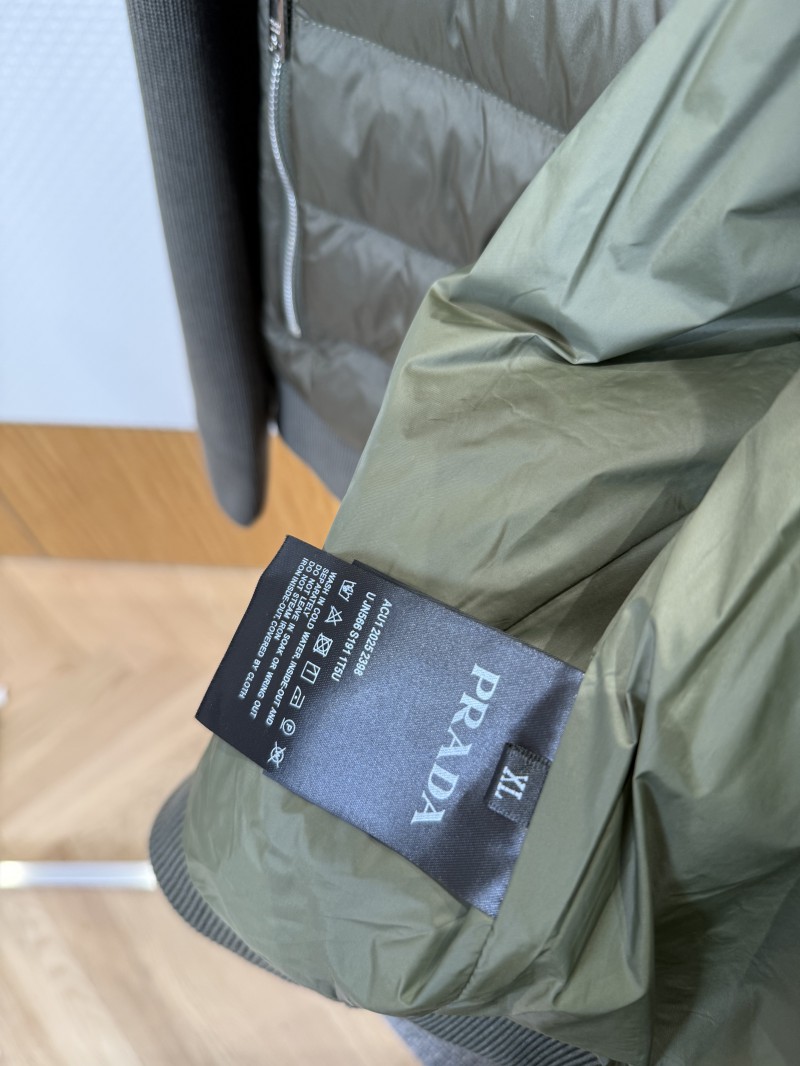Prada Metal Triangle Patchwork Down Jacket 4 7