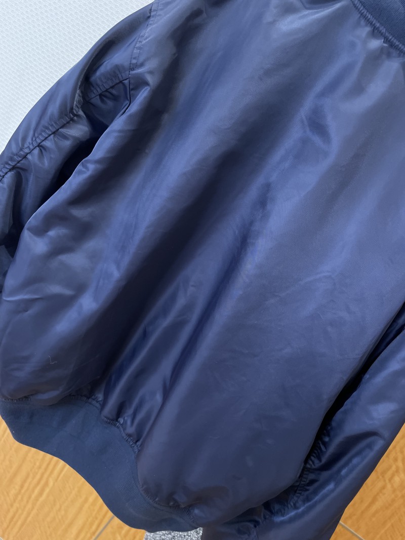 Prada Knit Triangle Label Stand Collar Cotton Jacket 7