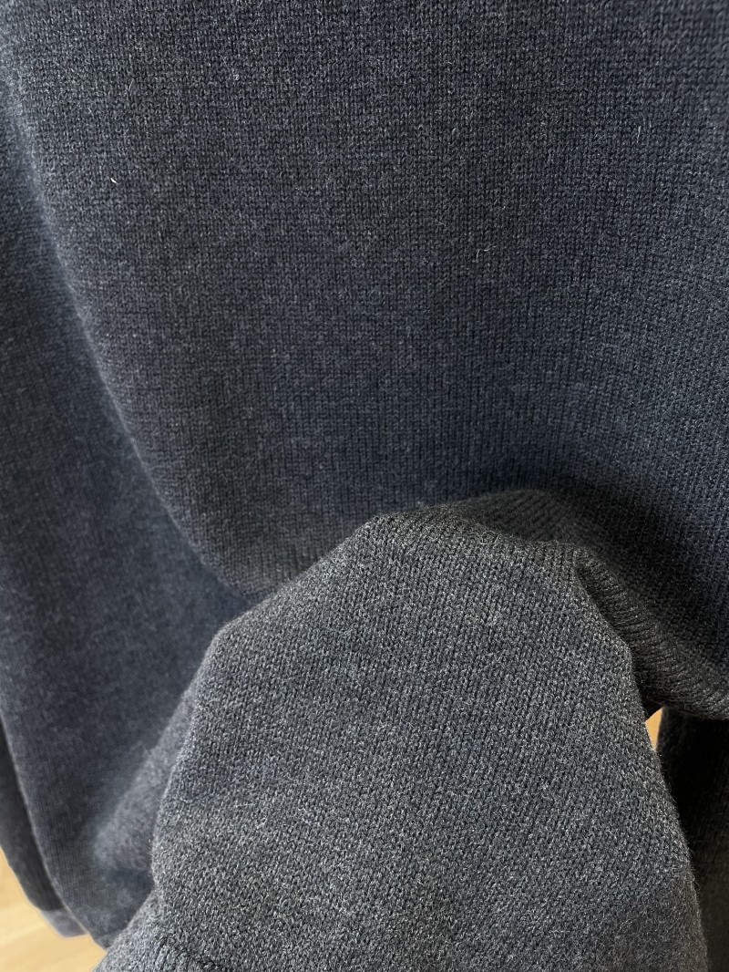 Prada Letter Patchwork Faux Two-Piece Knit Sweater 7