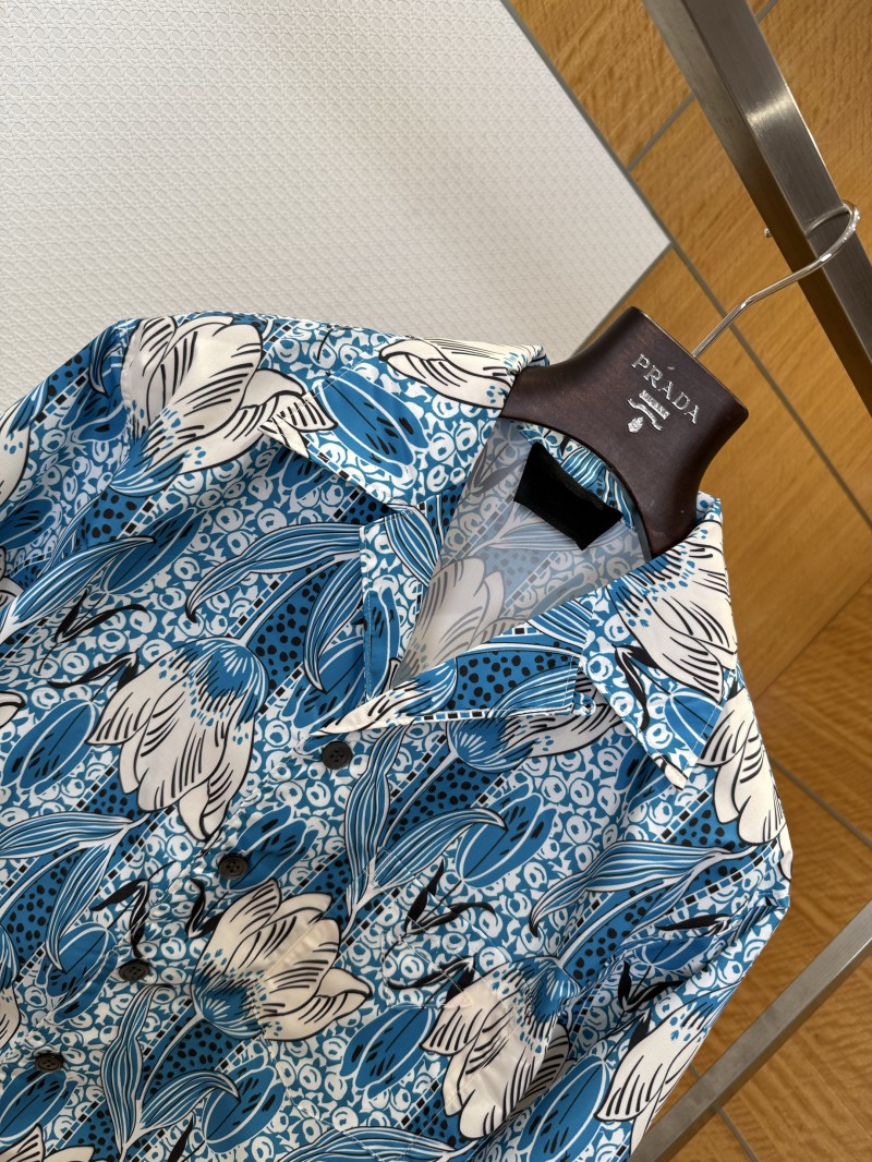 Prada Floral Print Long-Sleeve Shirt 2