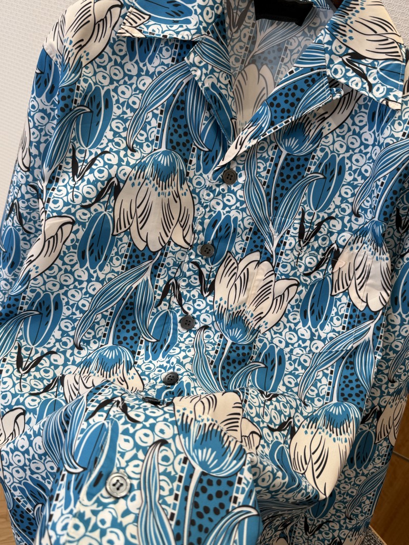 Prada Floral Print Long-Sleeve Shirt 5