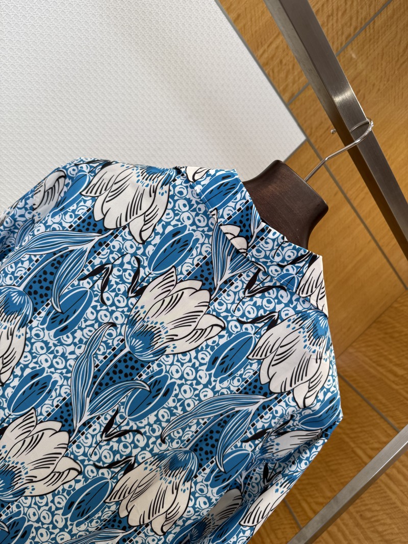 Prada Floral Print Long-Sleeve Shirt 6
