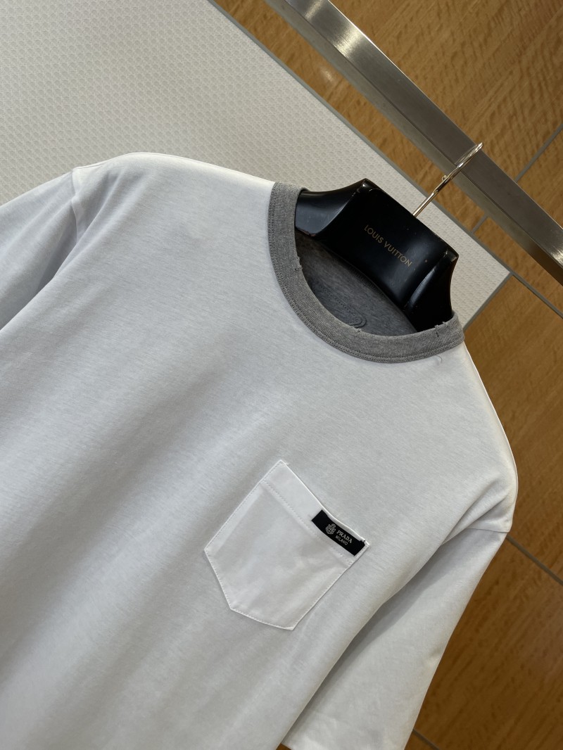 Prada Reversible Cotton Crew Neck Short-Sleeve T-Shirt 1 2
