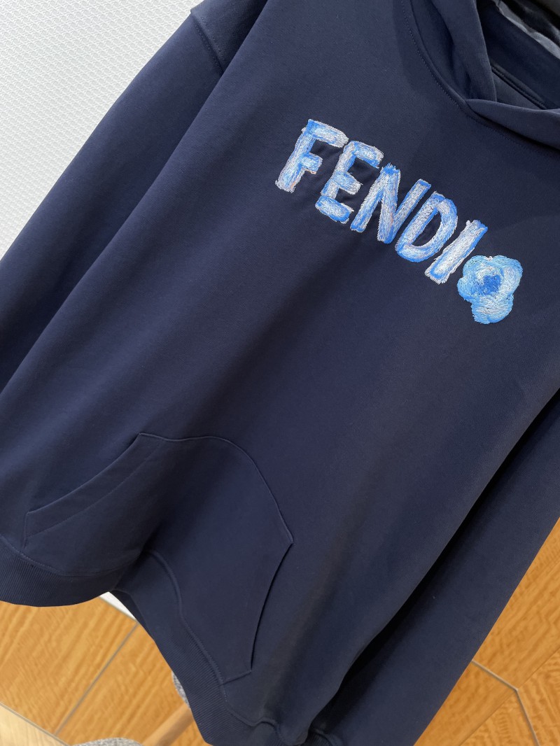 Fendi Letter Floral Embroidered Hooded Sweatshirt 4
