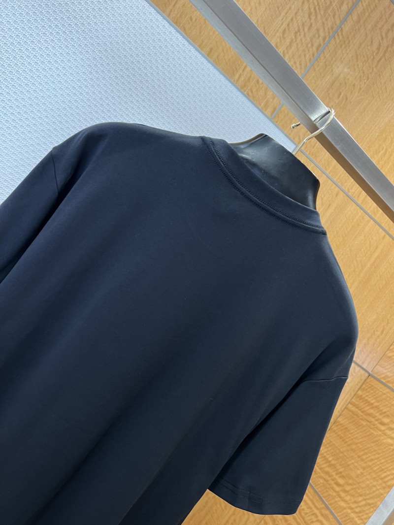 Dior Letter Embroidered Crew Neck Short Sleeve T-Shirt 1 5