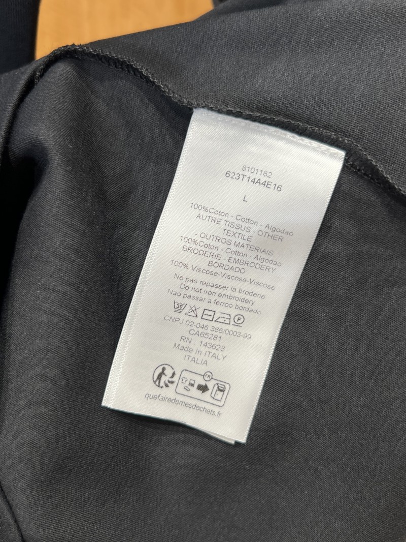 Dior Letter Embroidered Crew Neck Short Sleeve T-Shirt 1 8