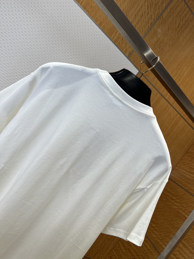 Dior Letter Embroidered Crew Neck Short Sleeve T-Shirt 2 5